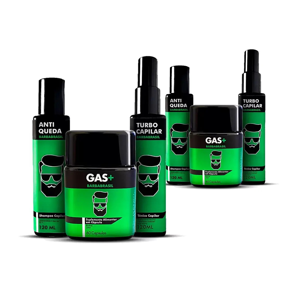 Kit Crescer Cabelo - Antiqueda - Turbo Capilar - GAS (4 Meses de uso)