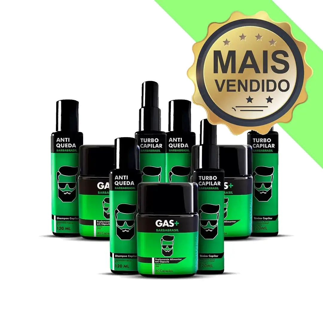 Kit Crescer Cabelo - Antiqueda - Turbo Capilar - GAS (6 Meses de uso)