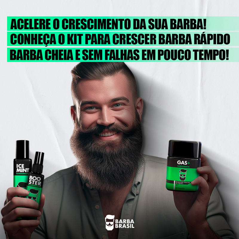 Kit Crescer Barba Rápido: O Melhor Produto Para Crescer Barba do Brasil!
